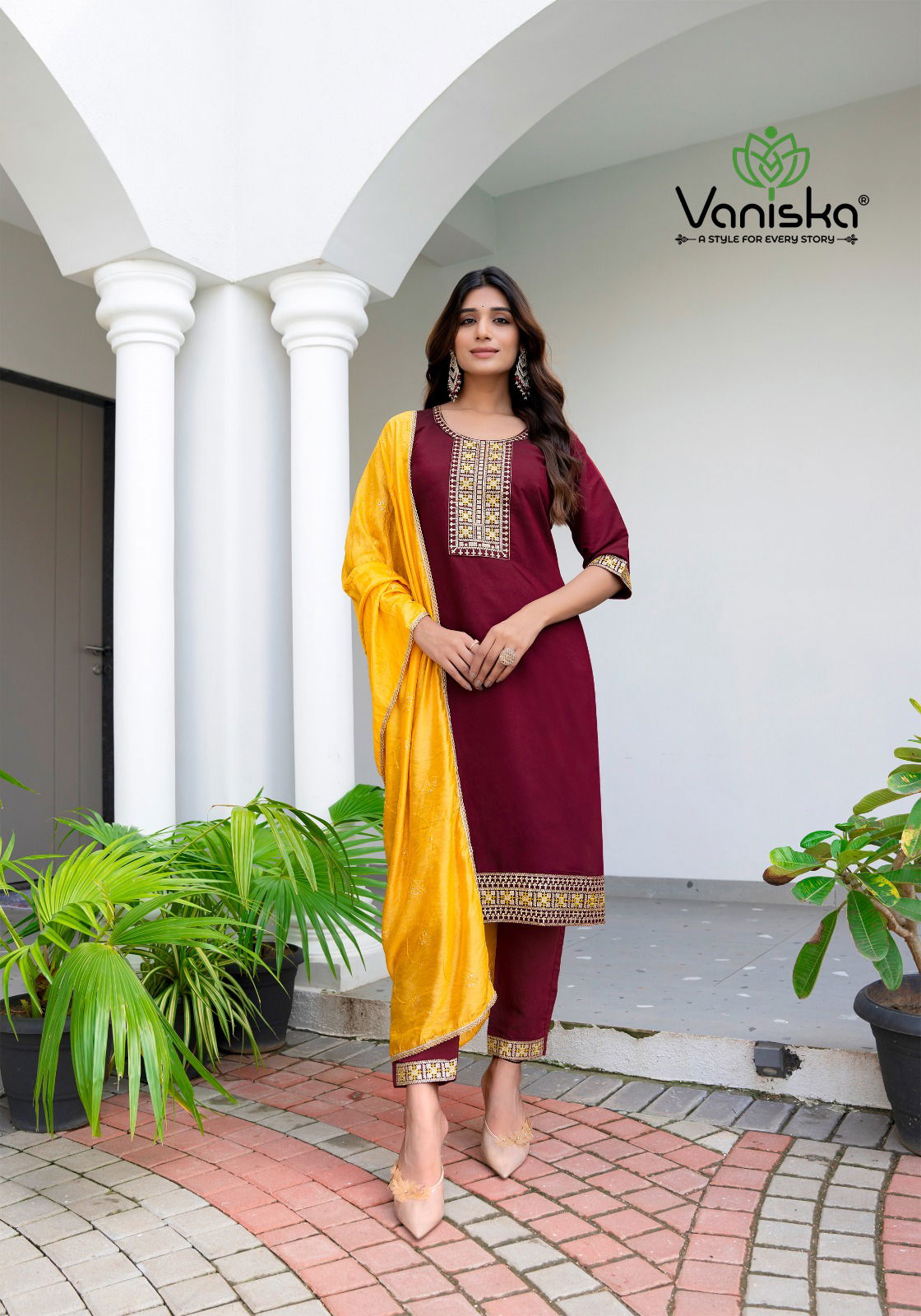 Fiza Vol 2 By Vaniska Roman Silk Kurti With Bottom Dupatta Wholesale Price In Surat

